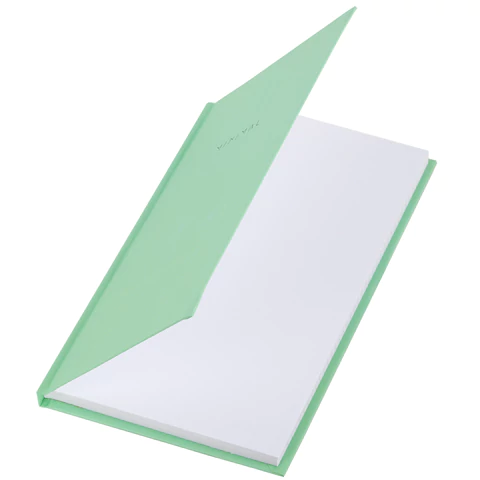 Блокнот А5 134х206 мм, 80 л., твёрдый, клетка, BRAUBERG "Minimal", мятный, 116443