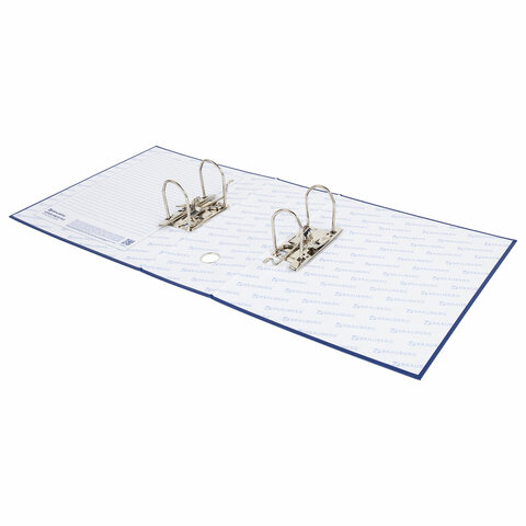 Папка-регистратор BRAUBERG с двумя арочными механизмами (до 800 листов), покрытие ПВХ, 125 мм, синяя, 226054