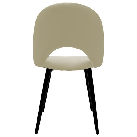 Стулья КОМПЛЕКТ 2 шт., "Luna CF-070", велюр бежевый, каркас металлический, усиленный, черный, BRABIX, 532771