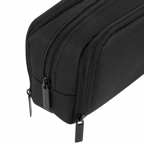 Пенал-органайзер BRAUBERG, 2 откидные планки, полиэстер, 23x9х7 см, "Total black", 272317