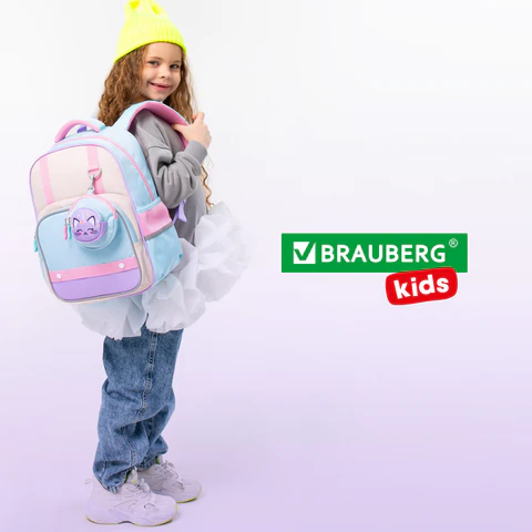 Рюкзак BRAUBERG KIDS MODE с кошельком в комплекте, 1 отделение, "Little sweetie", 39х28x15 см, 273125