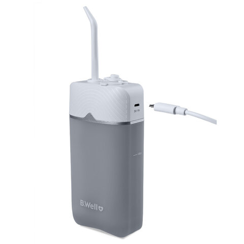 Ирригатор для полости рта (НДС 10%) B.WELL PRO-913, портативный, емкость резервуара 0,15 л, 1 насадка, бело-серый