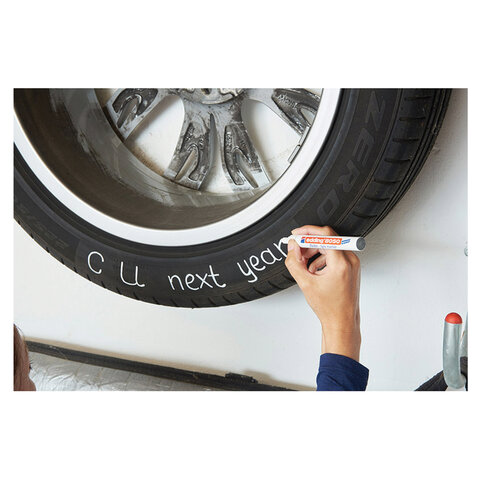 Маркер для шин и резины EDDING "8050", 2-4 мм, БЕЛЫЙ, круглый наконечник, E-8050/49