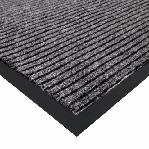 Коврик придверный 80х120 см, СЕРЫЙ, влаго-грязезащитный, 450 г/м2, ребристый, PRIMILA (ПРИМИЛА) EXTRA, 701025