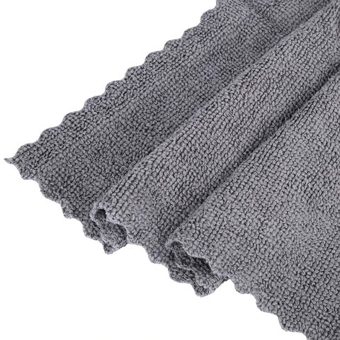 Салфетки из МИКРОФИБРЫ 30х30 см, GRAY & BLACK, big pack, КОМПЛЕКТ 10 штук, 180 г/м2, LAIMA HOME, 700610