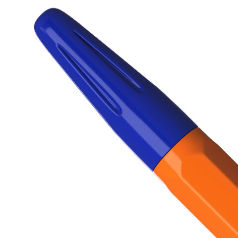 Ручка шариковая ERICH KRAUSE "R-301 Orange", СИНЯЯ, корпус оранжевый, узел 0,7 мм, линия письма 0,35 мм, 43194