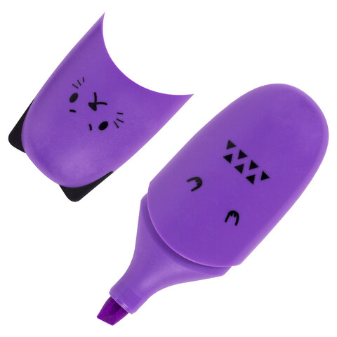 Текстовыделитель мини BRAUBERG KIDS "CUTE CATS NEON", АССОРТИ В ПЛАСТИКОВОЙ БАНКЕ, 1-5 мм, 152433