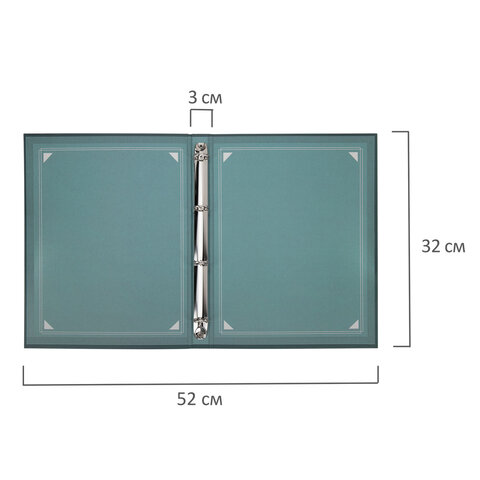 Папка-портфолио универсальная, 4 кольца, 20 файлов, 7БЦ матовая, BRAUBERG "Classic", 117554