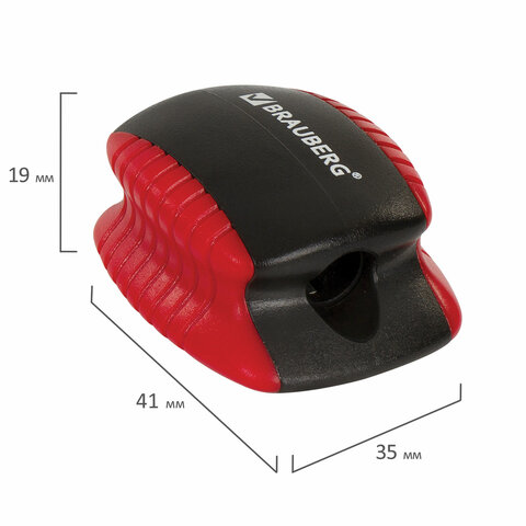 Точилка BRAUBERG "ULTRA COLOR", пластиковая, корпус ассорти, 228466