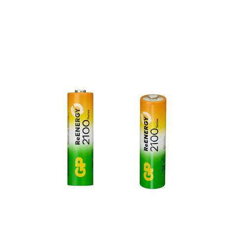 Батарейки аккумуляторные GP ReEnergy Ni-Mh пальчиковые КОМПЛЕКТ 2 шт., AA (HR6), 2000 mAh, 210AAHCRGY, 210AAHCRGY-2CRC