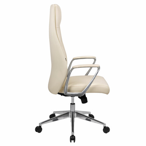 Кресло BRABIX PREMIUM "Adept EX-752", синхромеханизм, алюминий, экокожа, бежевое, 532931