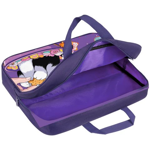 Папка на молнии с ручками BRAUBERG KIDS А4, 1 отделение, полиэстер, 80 мм, "Sweet cheeks", 272120