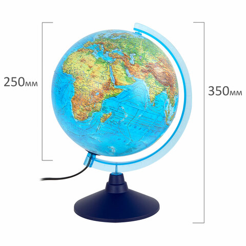 Глобус интерактивный + очки VR физический / политический Globen, 25 см, с подсветкой, INT12500284