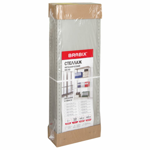 Стеллаж металлический BRABIX "MS KD-195/60-5", 1950х1000х600 мм, 5 полок, сборная стойка, 291121, S240BR246502