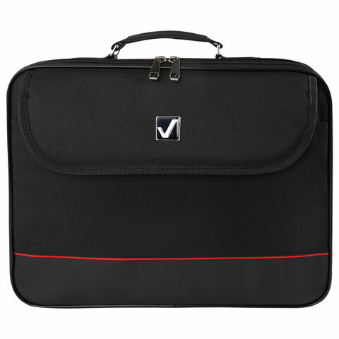 Сумка портфель BRAUBERG PROCESSOR с отделением для ноутбука 13-14", откидная крышка, "Profi", черная, 28х37х7 см, 240440