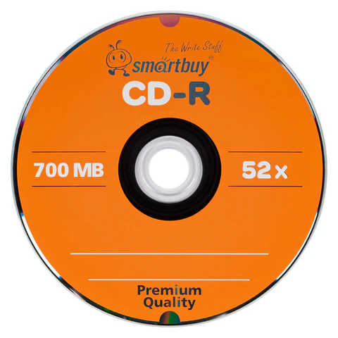 Диски CD-R SMARTBUY, 700 Мб, 52x, Bulk (упаковка на шпиле), КОМПЛЕКТ 100 шт., SBCD-R100S