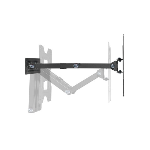 Кронштейн-крепление для ТВ настенный, до 30 кг, VESA 100х100-200х200, 23"-43", черный, SONNEN, 455947