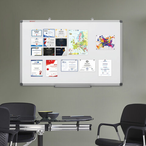 Доска магнитно-маркерная 90х180 см, алюминиевая рамка, BRAUBERG "Extra", 237557