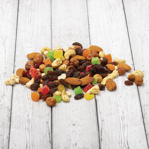 Ореховая смесь сушеная WELDAY (ВЭЛДЭЙ), фундук, миндаль, кешью, цукаты, изюм, клюква 1 кг, 622478