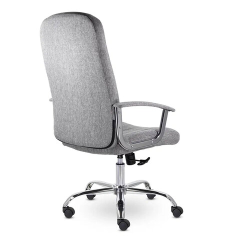 Кресло офисное "Бостон", CH-277, хром, ткань, серый (M-02)