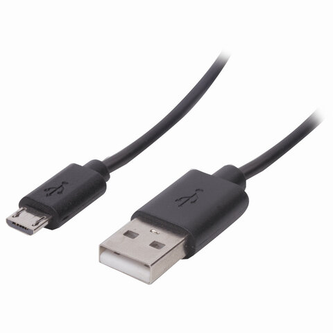 Кабель USB 2.0 – micro USB, 1 м, SONNEN, медь, для передачи данных и зарядки, черный, 513115