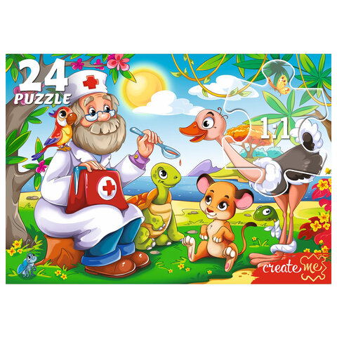 Пазл картонный "МАКСИ-ПАЗЛЫ", АССОРТИ, 180х125х40 мм, РК