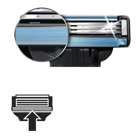 Сменные кассеты для бритья 8 шт., GILLETTE (Жиллет) "Mach3", для мужчин