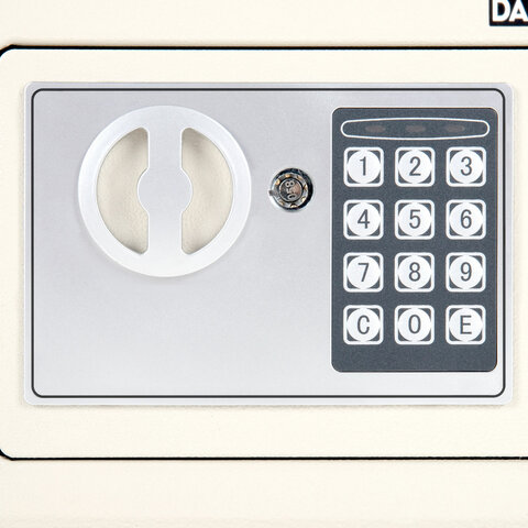 Сейф мебельный DASWERK (ДАСВЕРК) SC-170EL (170х230х170 мм), электронный замок, бежевый, 291340