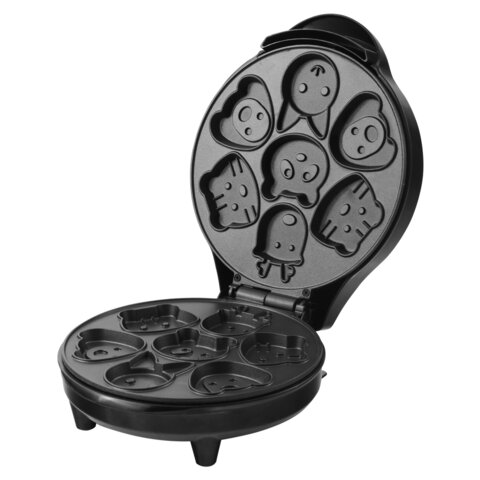 Электровафельница антипригарная для вафель в форме животных, 7 вафель, 700 Вт, DASWERK (ДАСВЕРК), WM-9, 455660