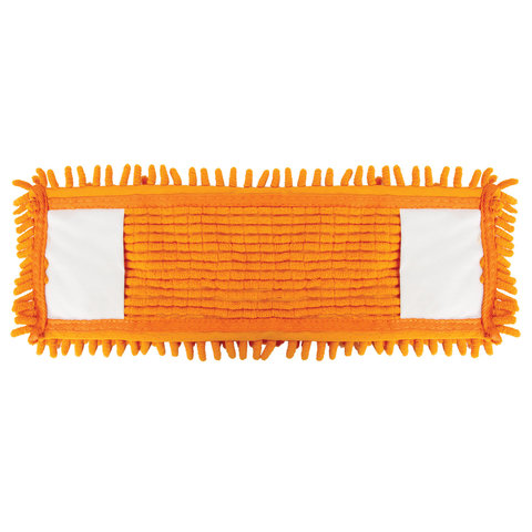 Насадка МОП плоская для швабры/держателя 40 см, карманы (ТИП К), микрофибра букли/синель, ворс 2 см, LAIMA, 605032