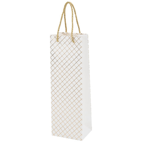 Пакет подарочный под бутылку (1 штука), 13х9x36 см (B), "Leather Bottle Bag", ассорти, ЗОЛОТАЯ СКАЗКА, 700802