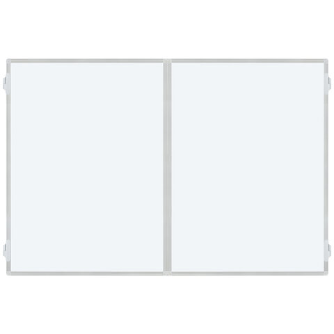 Доска магнитно-маркерная 3-элементная, 100х150/300 см, Польша, Гарантия 10 ЛЕТ, белая, BRAUBERG, 238035