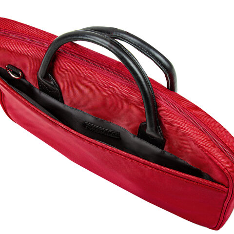 Сумка портфель BRAUBERG DANDY с отделением для ноутбука 15,6", 3 кармана, "Dialog", красная, 30х40х7 см, 240462