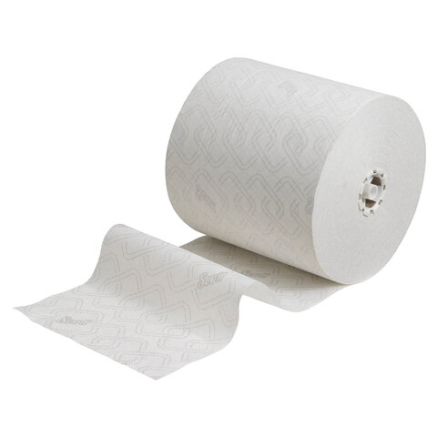 Полотенца бумажные рулонные KIMBERLY-CLARK Scott, КОМПЛЕКТ 6 шт., 350 м, белые, 6691