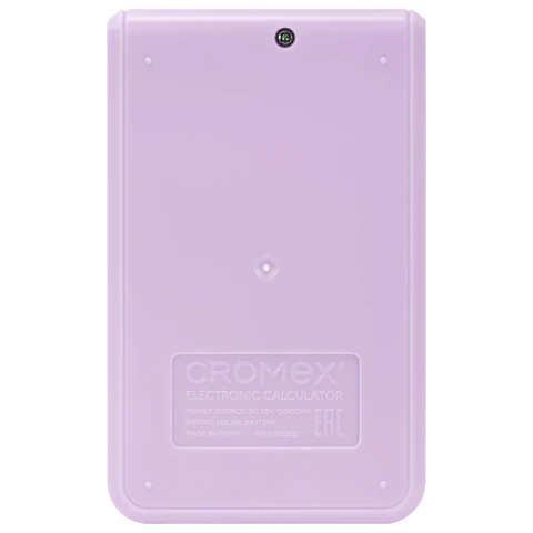 Калькулятор карманный CROMEX (КРОМЕКС) CX-210N-LV (96х62 мм), 8 разрядов, двойное питание, сиреневый, 273836