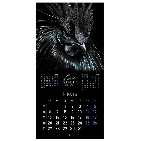 Календарь настенный перекидной 2026 г., BRAUBERG, 12 листов, 28,5х28,5 см, "Black esthetic", 116927