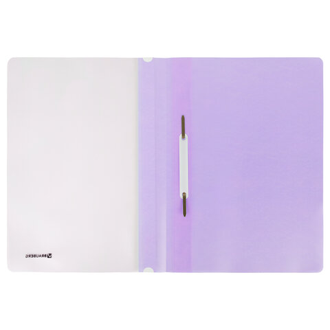 Скоросшиватель пластиковый BRAUBERG "Pastel" А4, 130/180 мкм, лиловый, 270456