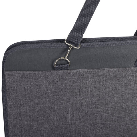 Папка-сумка для рисунков и чертежей каркасная А1 (64х90 см), экокожа, BRAUBERG ART CLASSIC, 272991