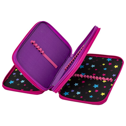 Пенал BRAUBERG, 3 отделения, полиэстер, 21х14 см, "Pop Style", 271550