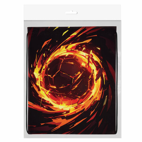 Мешок для обуви BRAUBERG KIDS, с петлей, 42х34 см, "Fire split", 273436