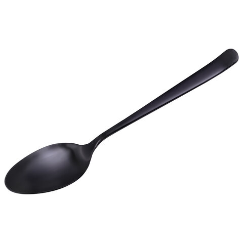 Ложки чайные BLACK, НАБОР 2 шт., на подвесе, нержавеющая сталь, черные, WEGLA (ВЕГЛА), 702274