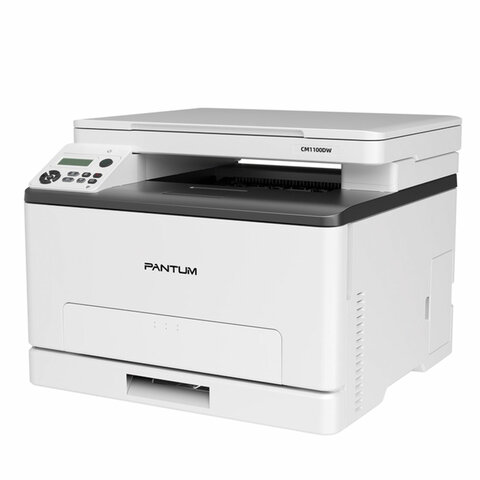 МФУ лазерное ЦВЕТНОЕ PANTUM CM1100DW "3 в 1" А4, 18 стр./мин., 30000 стр./мес., ДУПЛЕКС, Wi-Fi, сетевая карта