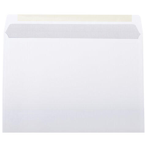 Конверты С4 (229х324 мм), клей, 90 г/м2, КОМПЛЕКТ 50 шт., внутренняя запечатка, STAFF, 116571