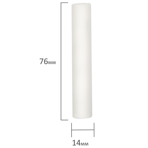 Мел белый круглый мягкий 24 штуки, BRAUBERG, картонная упаковка, 227439