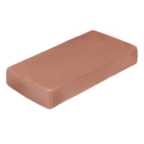 Пластилин скульптурный ОСТРОВ СОКРОВИЩ, терракотовый, 1 кг, твердый, 227476