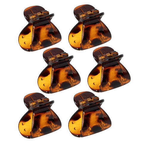 Крабы для волос НАБОР 6 шт, 2,7 см, АССОРТИ, MONTE VITA (МОНТЕ ВИТА) 457024