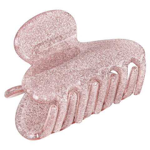 Краб для волос 5,2 см, с глиттером, розовый, MONTE VITA (МОНТЕ ВИТА), 457021