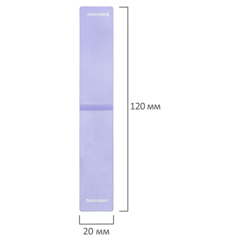 Закладки для книг МАГНИТНЫЕ, "PASTEL", набор 6 штук, 60x20 мм, BRAUBERG, 117013
