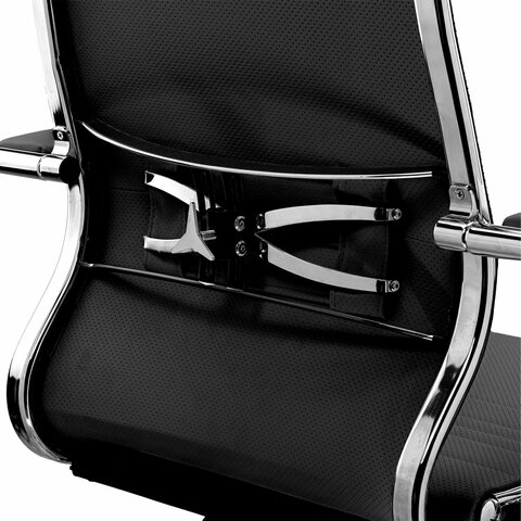 Кресло офисное МЕТТА "SAMURAI" K-1, экокожа, черное