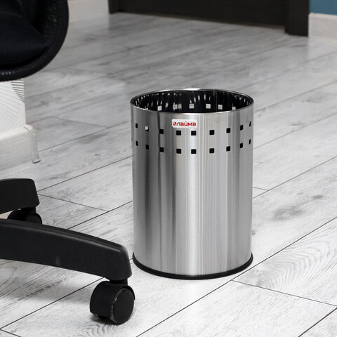 Урна-корзина для мусора 7 литров "Bionic", МАТОВАЯ, перфорированная, LAIMA, 232267